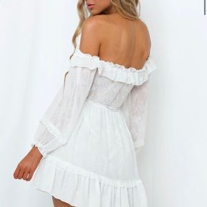 NWT Hello Molly - LOVING NOBODY BUT YOU DRESS WHITE